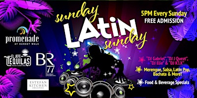 Primaire afbeelding van Promenade "Sunday-Latin-Sunday" Every Sunday Evening - 5pm / Free Admission