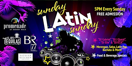 Promenade "Sunday-Latin-Sunday" Every Sunday Evening - 5pm / Free Admission