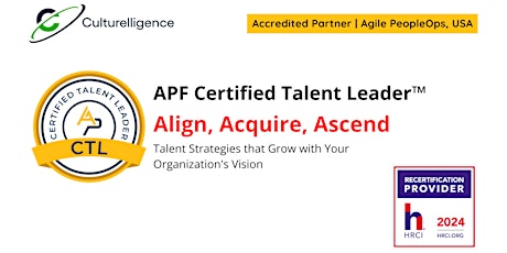 Hauptbild für APF Certified Talent Leader™ (APF CTL™) | Apr 29-30, 2024