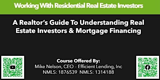 Primaire afbeelding van Working With Investors: A Real Estate Agent's Guide To Mortgage Financing
