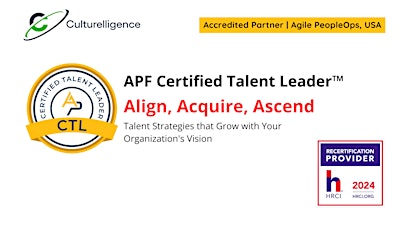 APF Certified Talent Leader™ (APF CTL™) | May  13-14, 2024