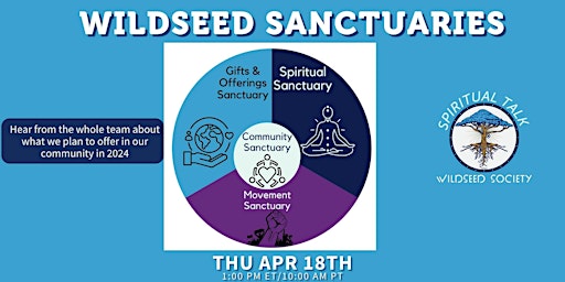 Primaire afbeelding van WildSeed Society April Spiritual Talk : Introducing the 4 Sanctuaries
