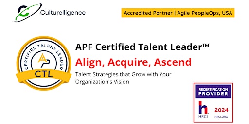 Imagen principal de APF Certified Talent Leader™ (APF CTL™) | Jun 17-18, 2024