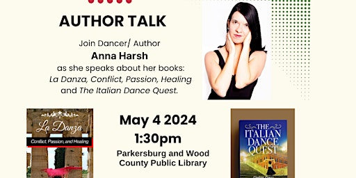 Immagine principale di A book talk & dance demo with author Anna Harsh. 