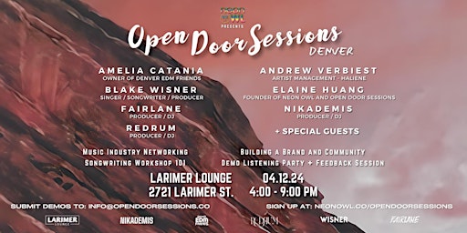 Imagem principal do evento Neon Owl Presents: Open Door Sessions DENVER - 04.12.24.