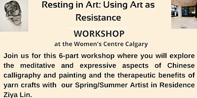 Imagem principal do evento Resting in Art: Using Art as Resistance