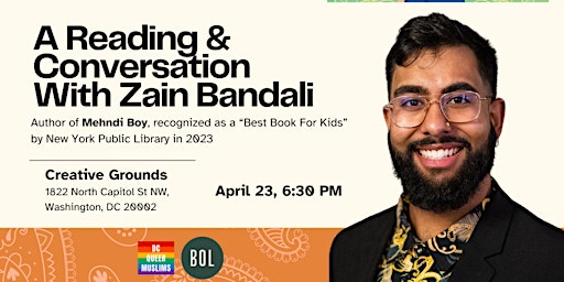 Hauptbild für A Reading & Conversation with Zain Bandali