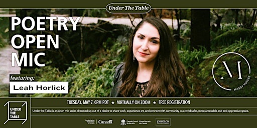 Under the Table Open Mic Series Ft. Leah Horlick primary image