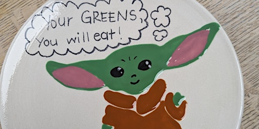 Primaire afbeelding van May the 4th Baby Yoda Plate Class