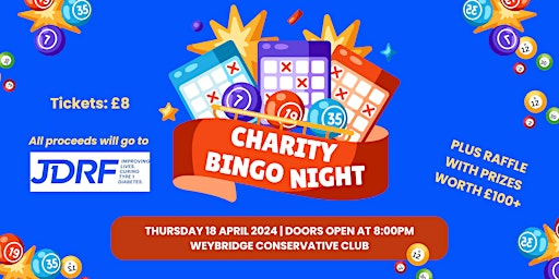 Imagem principal do evento Charity Bingo Night for JDRF