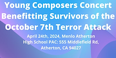 Imagem principal do evento April 24th Composers Concert(event ended - the page is up for donations)