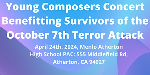 April 24th Composers Concert(event ended - the page is up for donations) primary image