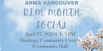 Image principale de RIM Month ARMA Vancouver Social