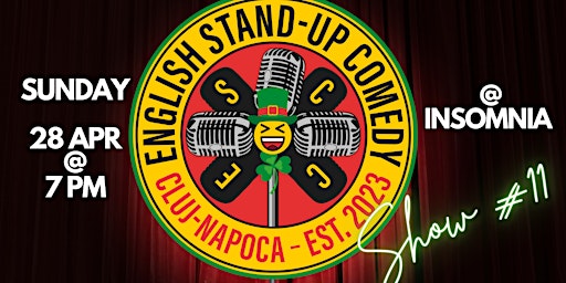 Imagem principal do evento English Stand-Up Comedy Cluj #11  > SUN 28 APR  @ 7 PM