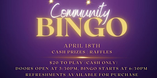 Imagem principal do evento Community Bingo