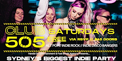 Primaire afbeelding van Club 505 // Weekly Indie Night // SATURDAYS