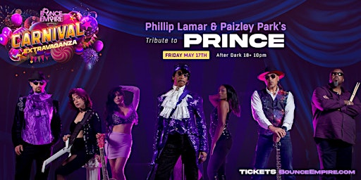 Imagem principal do evento Phillip Lamar & Paizley Park's Tribute to Prince  - 10pm + All Day Pass