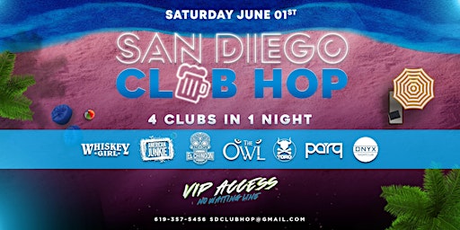 Imagen principal de 4 CLUBS IN 1 NIGHT SATURDAY JUNE 1ST