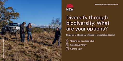 Image principale de Diversify through biodiversity: What are your options? Cooma info session