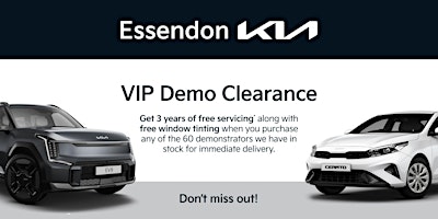 Imagen principal de RSVP: Essendon Kia VIP Demo Clearance