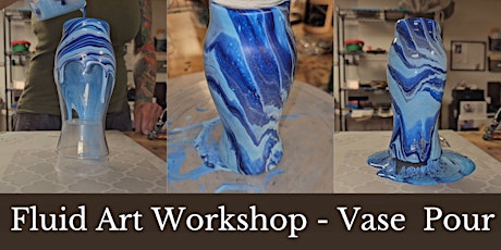 Fluid Art Workshop - Vase and Canvas Pour