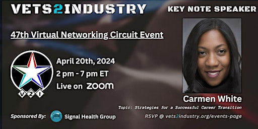 Imagen principal de 47th VETS2INDUSTRY Virtual Networking Circuit Event