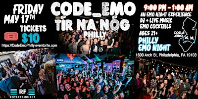 Imagem principal do evento Code_Emo @ Tir Na Nog Philadelphia - An Emo Night Experience