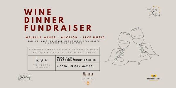 Swinging with the Stars Wine Dinner Fundraiser Friday May 3