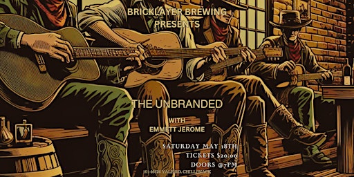 Imagem principal do evento BRICKLAYER BREWING PRESENTS THE UNBRANDED WITH  EMMETT JEROME