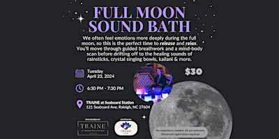 Full Moon Sound Bath at TRAINE primary image