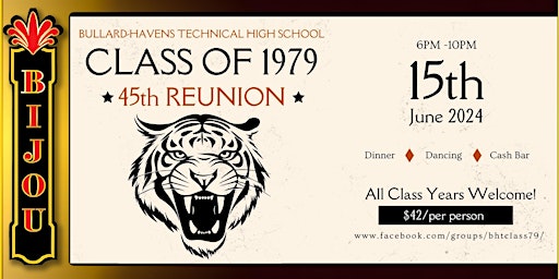 Primaire afbeelding van Bullard-Havens / Class of 1979  (45th Reunion)