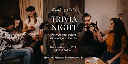 Primaire afbeelding van Real Estate Trivia Night!