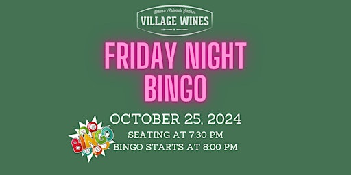 Primaire afbeelding van Village Wines FRIDAY Night Bingo