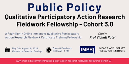 Public Policy Qualitative Participatory Action Research Fieldwork primary image