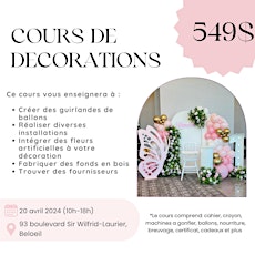 Cours de Décoration