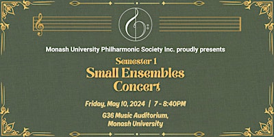 Imagen principal de 2024 MUPS Semester 1 Small Ensembles Concert