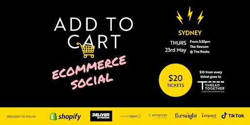 Primaire afbeelding van Add To Cart Ecommerce Social: Sydney Edition