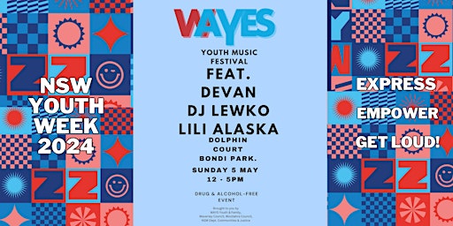 Primaire afbeelding van WAYS  presents WAVES Youth Music Festival in Bondi