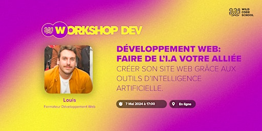 Imagem principal do evento Workshop Dev Gratuit - Développement web : faire de l'IA votre alliée !