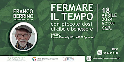 Image principale de FERMARE IL TEMPO Con piccole dosi di cibo e benessere. Prof. FRANCO BERRINO