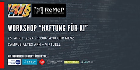 IRI§24-ReMeP Workshop "Haftung für KI"