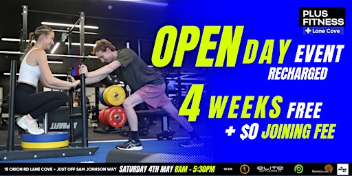 Plus Fitness Lane Cove Open Day Event - Recharged Fitness primary image