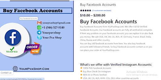 Image principale de Buy Facebook Accounts