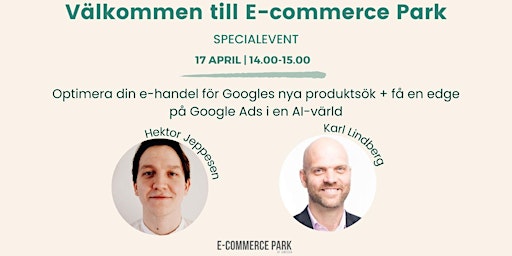 Imagem principal do evento Optimera e-handel för Googles produktsök & Google Ads edge i AI-världen