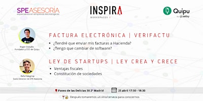 Imagem principal do evento Factura Electrónica + Ley de Startups. Todo lo que hay que saber