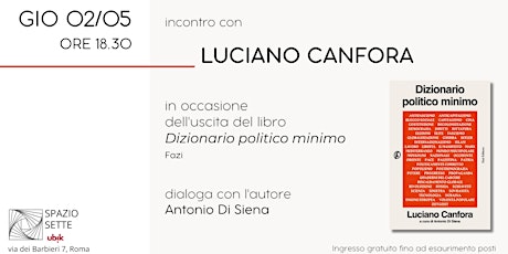 Incontro con Luciano Canfora