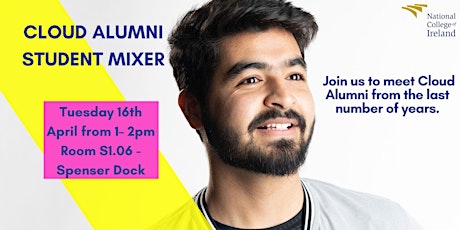 NCI Cloud - Alumni Student Mixer - Tuesday 16th April from 1:00 – 2:00pm