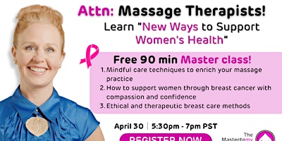 Immagine principale di April 30 | New Ways to Support Women's Health Master class 