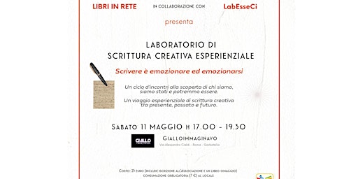 Hauptbild für LABORATORIO DI SCRITTURA CREATIVA ESPERIENZIALE