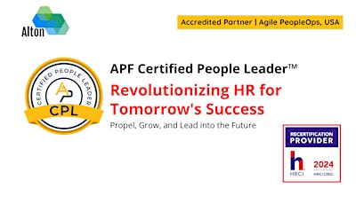 APF Certified People Leader™ (APF CPL™) | Apr 29-30, 2024